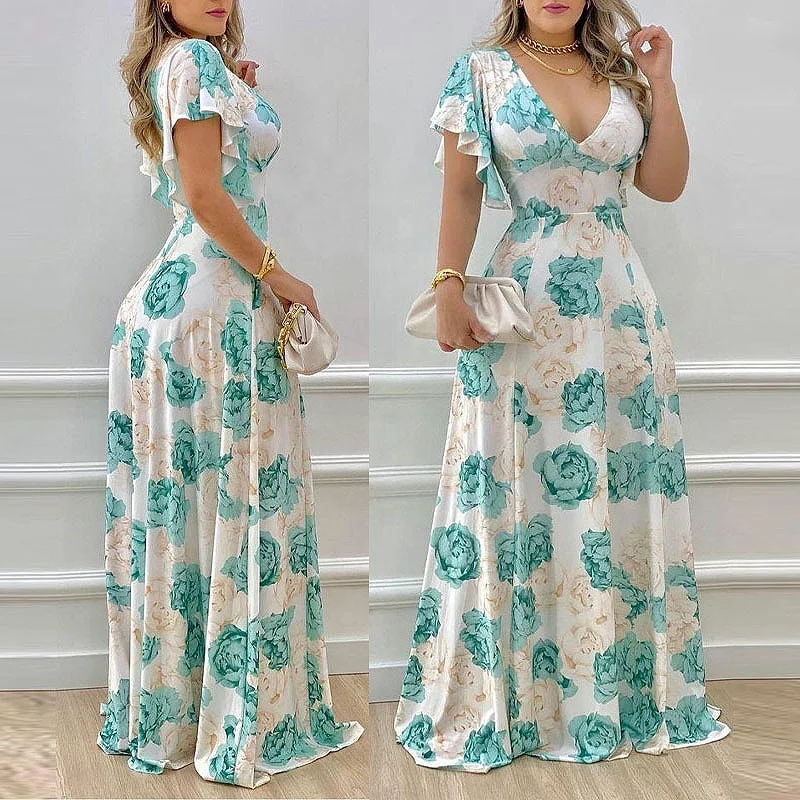 New Design Lady Clothing Evening Elegant Plus Size Women'S Dresses Women Print Big Swing Casual Dress - Image 6